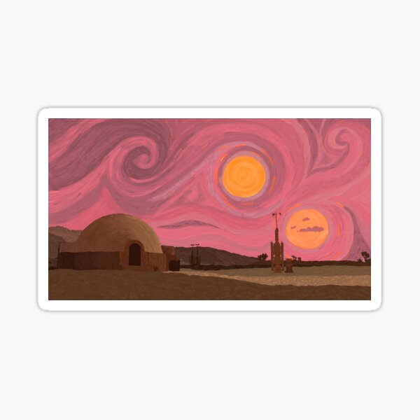 Item preview, Starry Night Tatooine Landscape  designed and sold by izzybury.