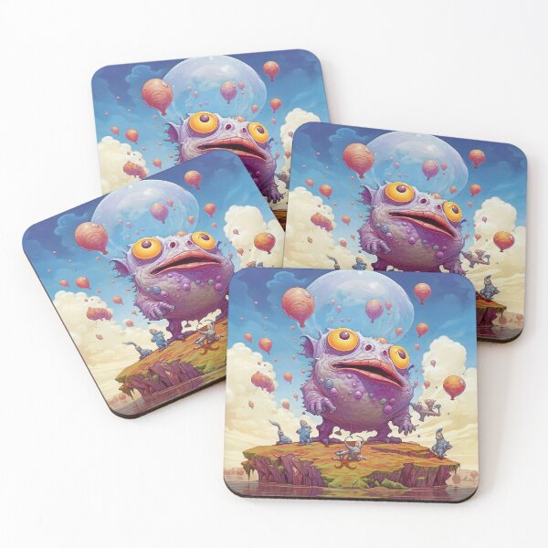 Item preview, Surprised purple alien monster designed and sold by Rebelka.