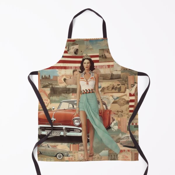 Item preview, America Beauty Retro Vintage Patchwork Collage Pattern of Americana designed and sold by BrandonArtWorld.