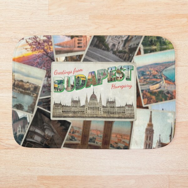 Artikelvorschau, Grüße aus Budapest in Ungarn Vintage-Stil Retro-Souvenir entworfen und verkauft von DeveloperProp0.