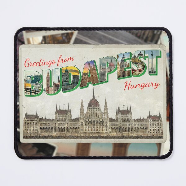 Item preview, Greetings from Budapest in Hungary vintage style retro souvenir designed and sold by DeveloperProp0.