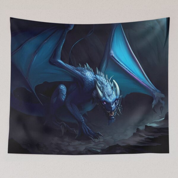 Item preview, blue dragon slinks out of the shadows designed and sold by jmstechnical.