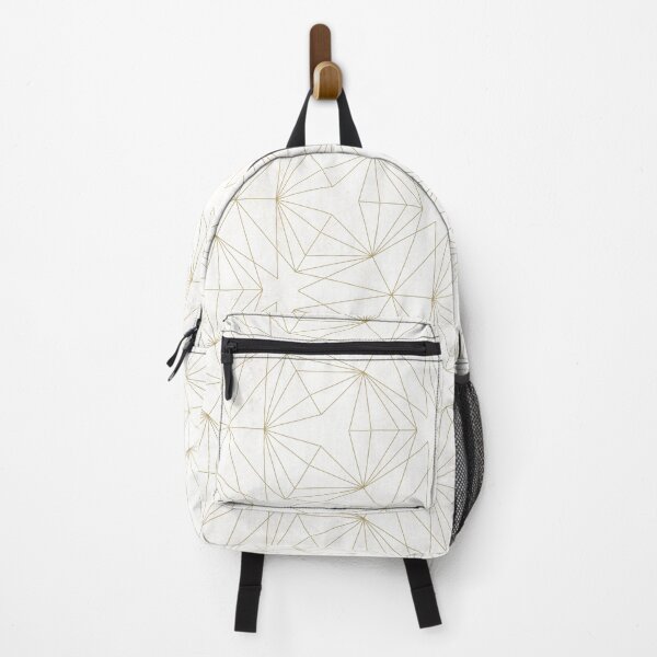 Item preview, geometric line art - gold on white texure background designed and sold by kobyakov.