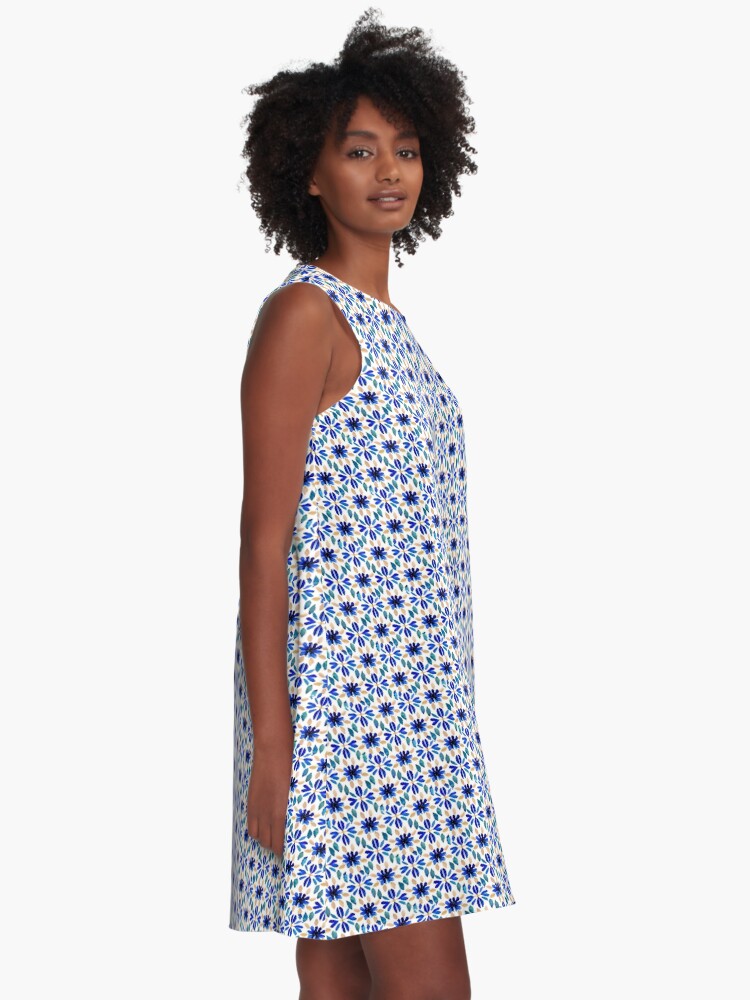 Thumbnail 2 of 4, A-Line Dress, Flower Pattern "Julie" designed and sold by Patterns For Products.
