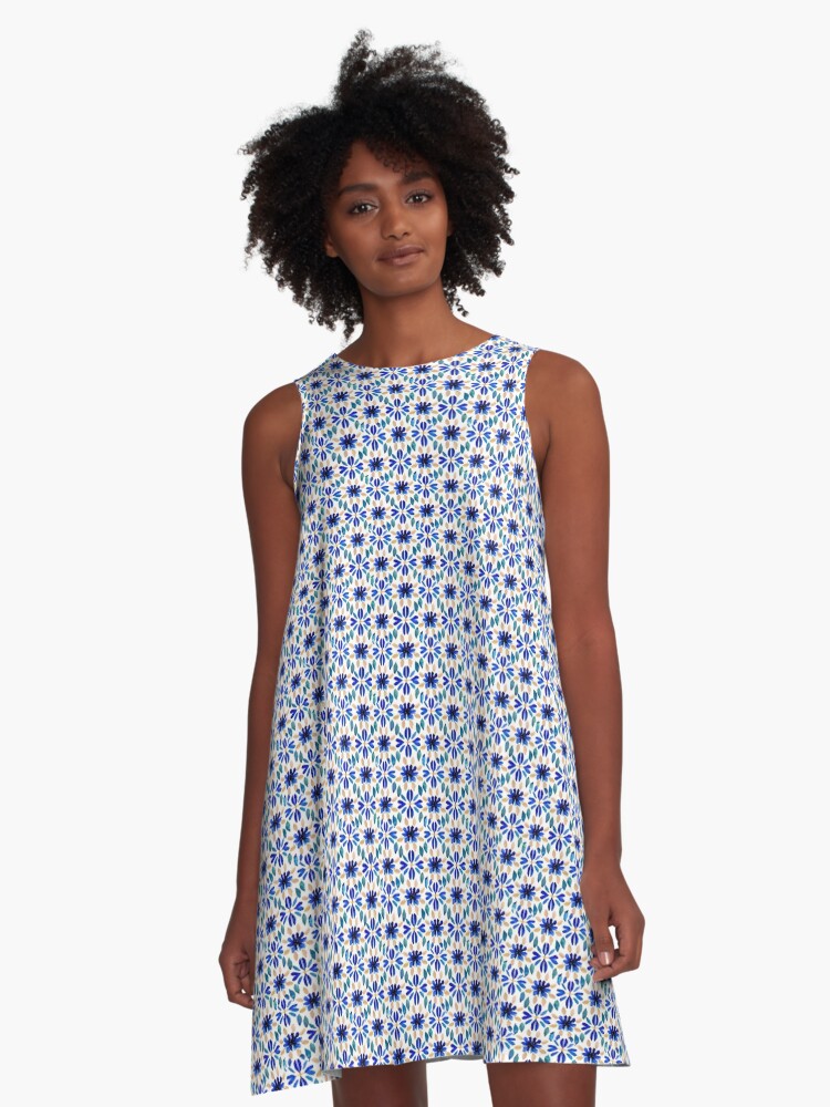 Thumbnail 1 of 4, A-Line Dress, Flower Pattern "Julie" designed and sold by Patterns For Products.