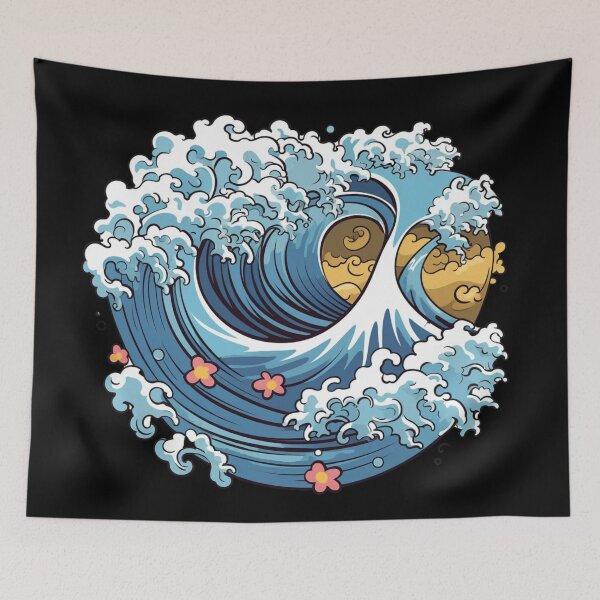 Item preview, Cute KawaiiMadness Kawaii Ocean Wave designed and sold by KawaiiMadness7.