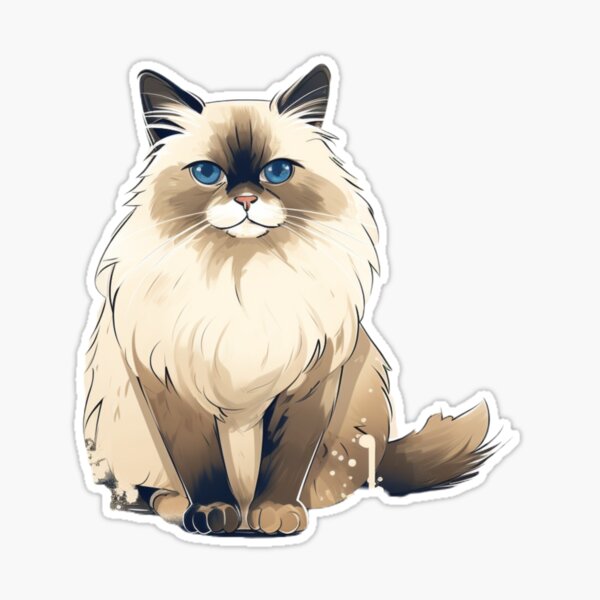 Ragdoll Cat Sticker by katdrawsit for iOS & Android