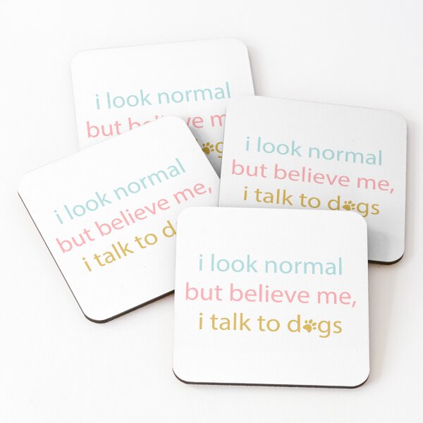 Item preview, look normal but believe me, i talk to dogs colorful designed and sold by WilliamsGFX.