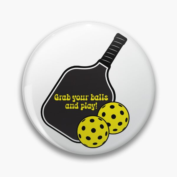 Item preview, AGARRA TUS PELOTAS Y JUEGA A PICKLEBALL NEGRO Y AMARILLO designed and sold by RiloDesignCo13.