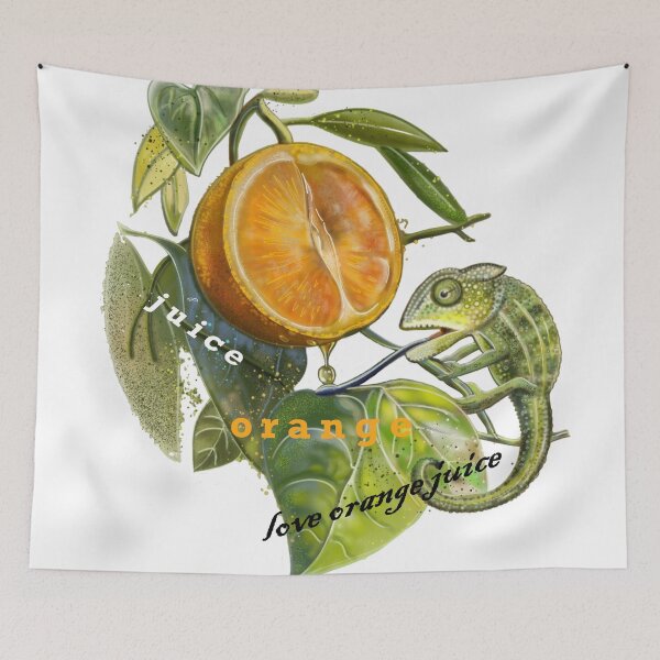 Item preview, Copie de a lizard catches a drop of orange designed and sold by bonjourmadame4.