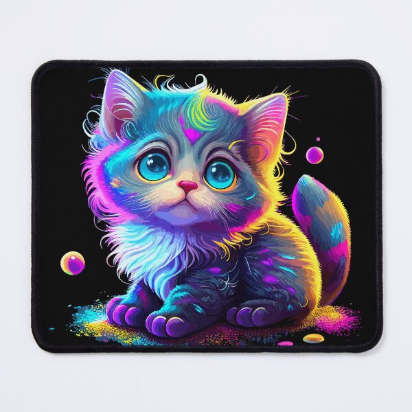 Item preview, Psychedelic Cute Baby Kitty Cat designed and sold by Pit Bull Ink.