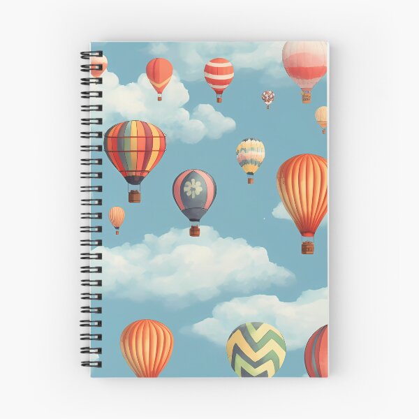 Item preview, Hot air balloons vintage pattern designed and sold by SweetWhiskers.