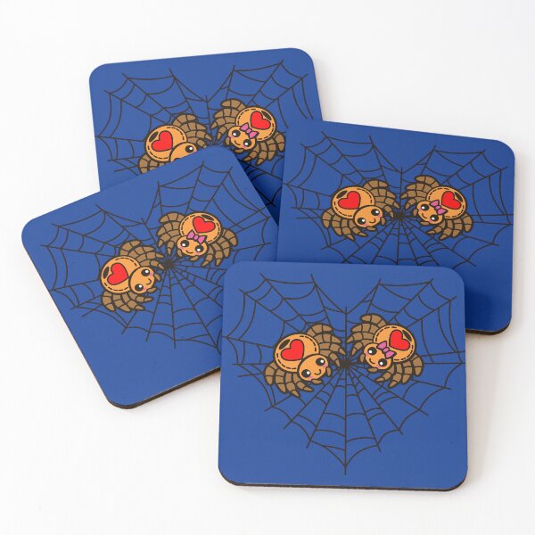 Item preview, Cute Kawaii Spiders Heart Shaped Spider Web designed and sold by BoggsNicolasArt.
