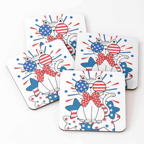 Item preview, Cat Miaw - meow. Ameowica. American Flag and patriotic cat | 4th of July America  designed and sold by Erry-ewell.
