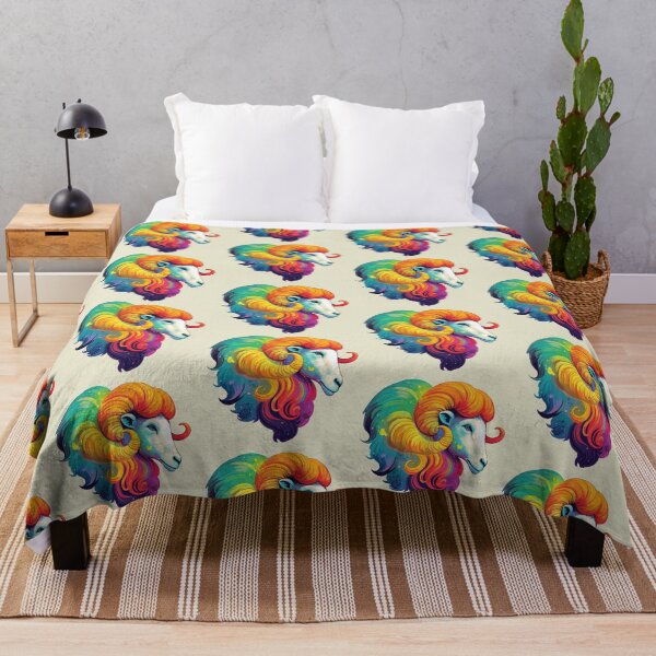 Artikelvorschau, Rainbow Ram: Eine Reise in den bunten Geist des Widders entworfen und verkauft von TrendyArtInk.