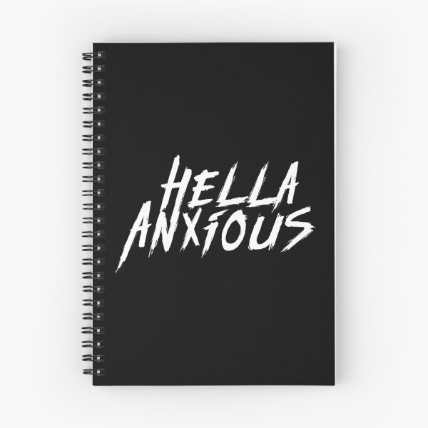 Item preview, Hella Anxious - Funny Anxiety introvert Quote designed and sold by spacefogdesign.