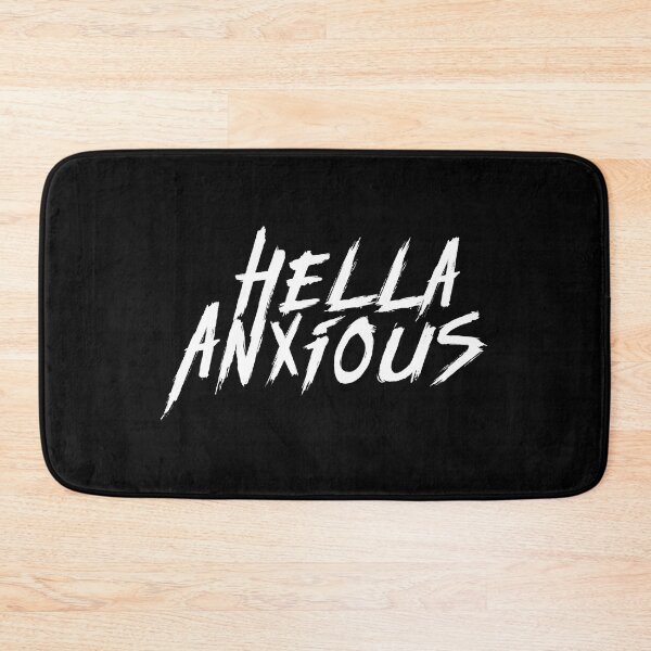 Item preview, Hella Anxious - Funny Anxiety introvert Quote designed and sold by spacefogdesign.