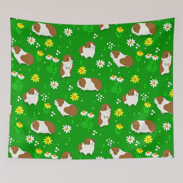 Item preview, cute Guinea pigs daisy floral designed and sold by Gossip Rag.