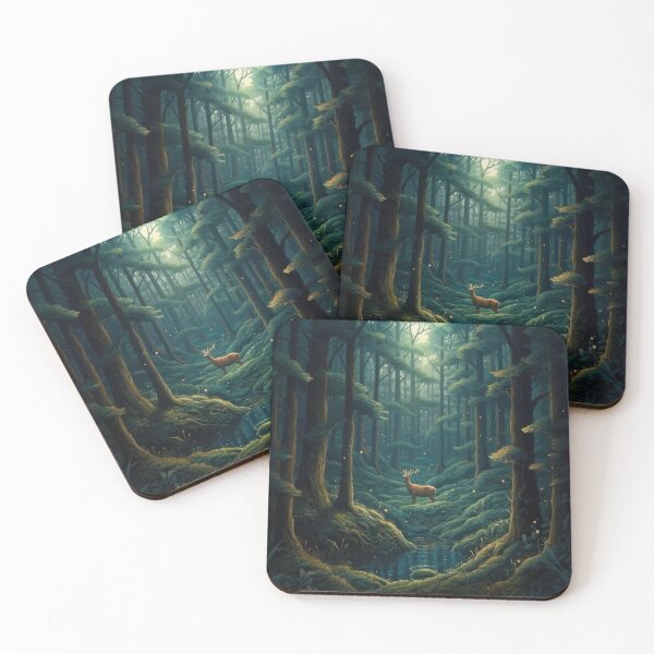 Item preview, Deer in a Enchanted Woodland forest designed and sold by BVDigitalArt.