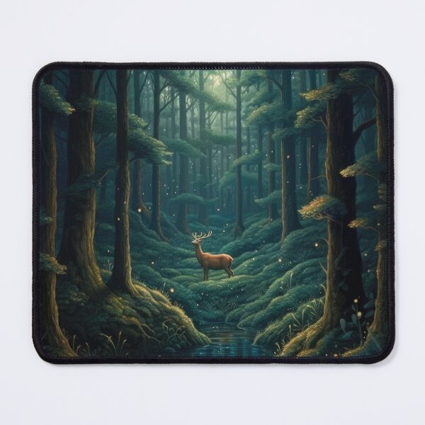 Item preview, Deer in a Enchanted Woodland forest designed and sold by BVDigitalArt.