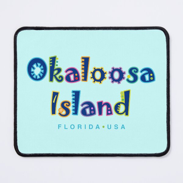 Item preview, Okaloosa Island Florida Typographic Design designed and sold by Futurebeachbum.