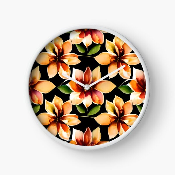 Flower Pattern "Marcus" Clock