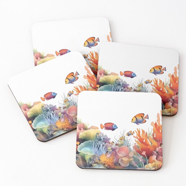 Item preview, Watercolor coral reef designed and sold by SweetWhiskers.
