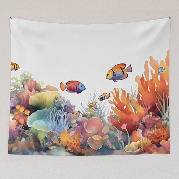 Item preview, Watercolor coral reef designed and sold by SweetWhiskers.