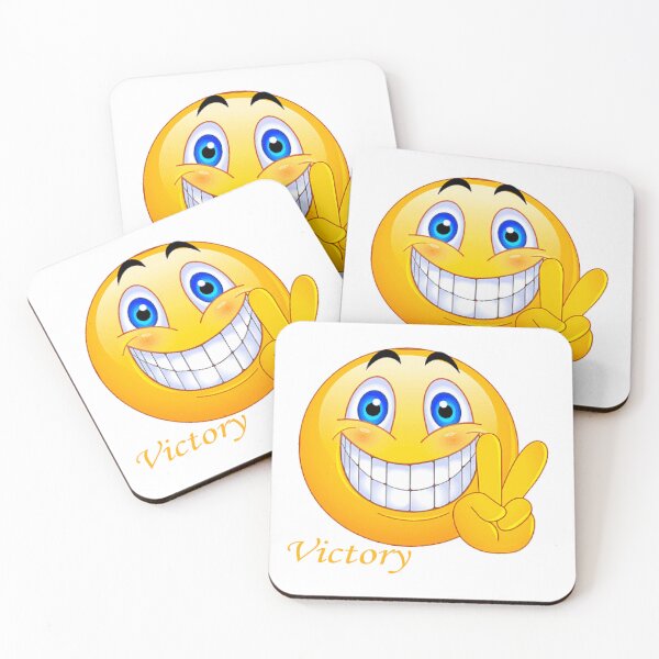 Artikelvorschau, Freundliches Emoticon, Emoji. Sieges-Emoji. entworfen und verkauft von DSVUA.