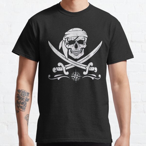  The Pirate Bay Logo Flag Crossbones Skull T-Shirt