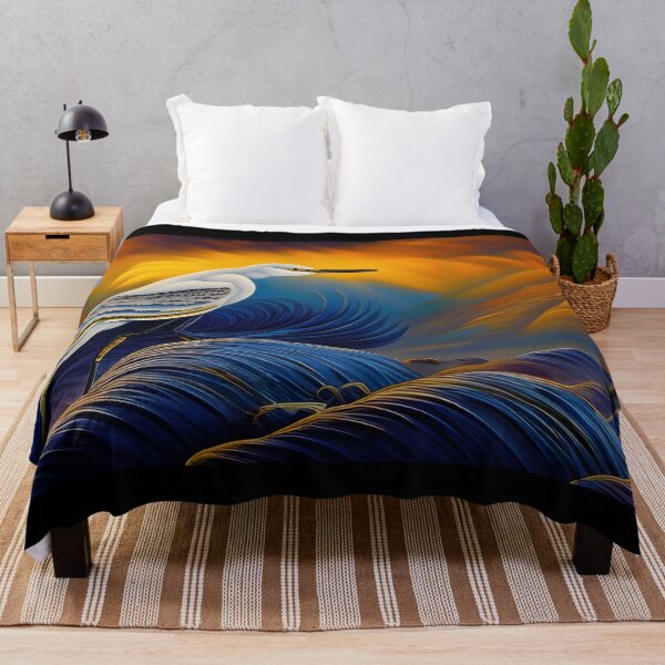 Item preview, Stylized Snowy Egret on the water, impasto, Ai Generated Art  designed and sold by ACC .