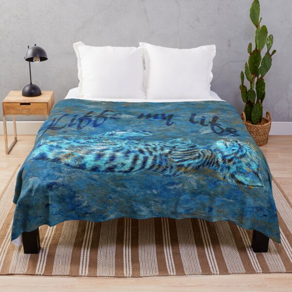 Item preview, Kitten sleeping on its back, Kiffe my life 1 - marbled blue-gold version designed and sold by SylvieG18.