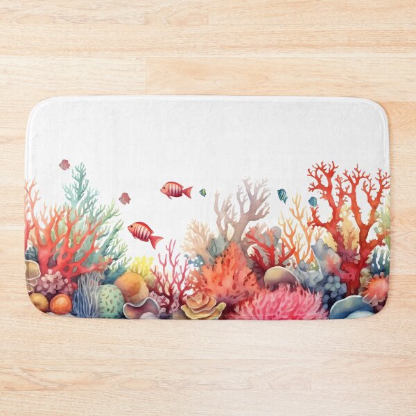 Item preview, Watercolor coral Ocean designed and sold by SweetWhiskers.