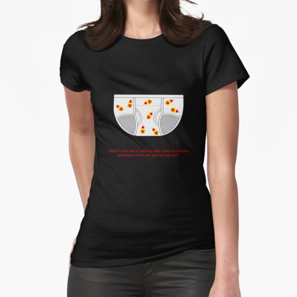 Lucky Rocketship Underpants Tee Fitted T-Shirt