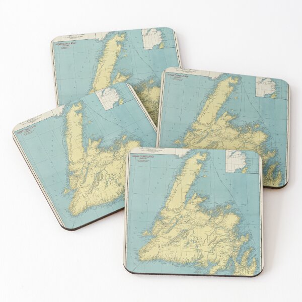Item preview, Vintage Newfoundland Island Map (1924) Old Canadian Province Atlas designed and sold by BravuraMedia.