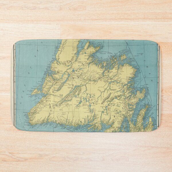 Item preview, Vintage Newfoundland Island Map (1924) Old Canadian Province Atlas designed and sold by BravuraMedia.