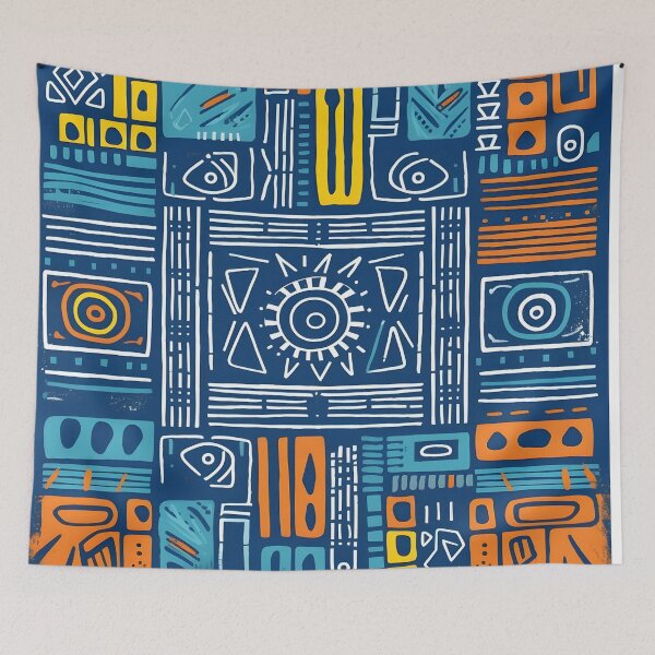 Item preview, True Boho textile Mudcloth Style Design a  Symbol of African Pride designed and sold by Justteesme.
