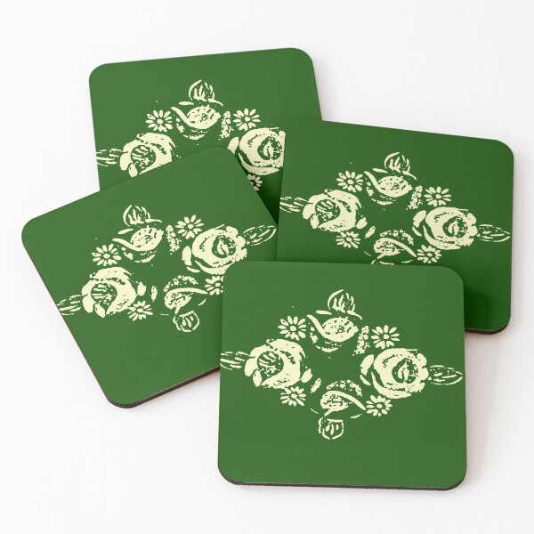 Item preview, Canal flowers on green designed and sold by designbywhacky.