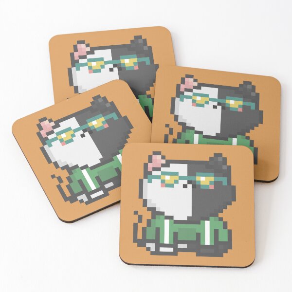 Item preview, Pixel Quiet Two Face White Black Cat 102 designed and sold by sosorimaru.