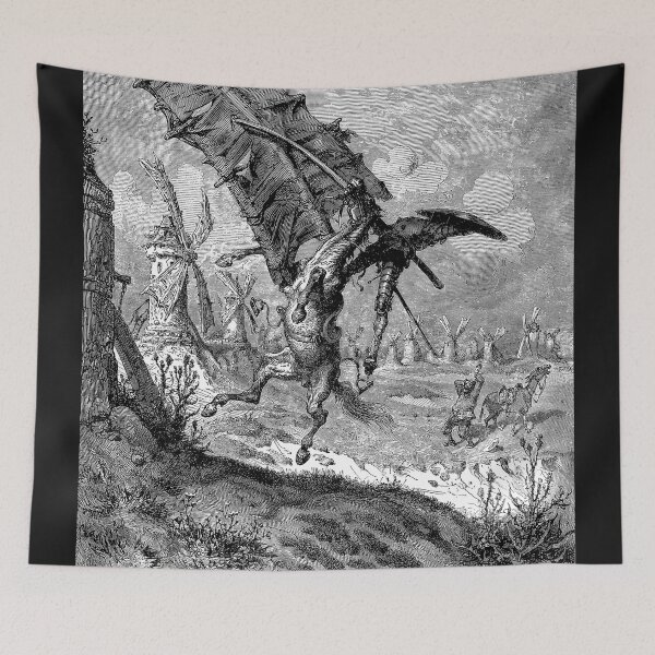 Item preview, Tilting at Windmills - Don Quixote - Gustave Dore designed and sold by forgottenbeauty.