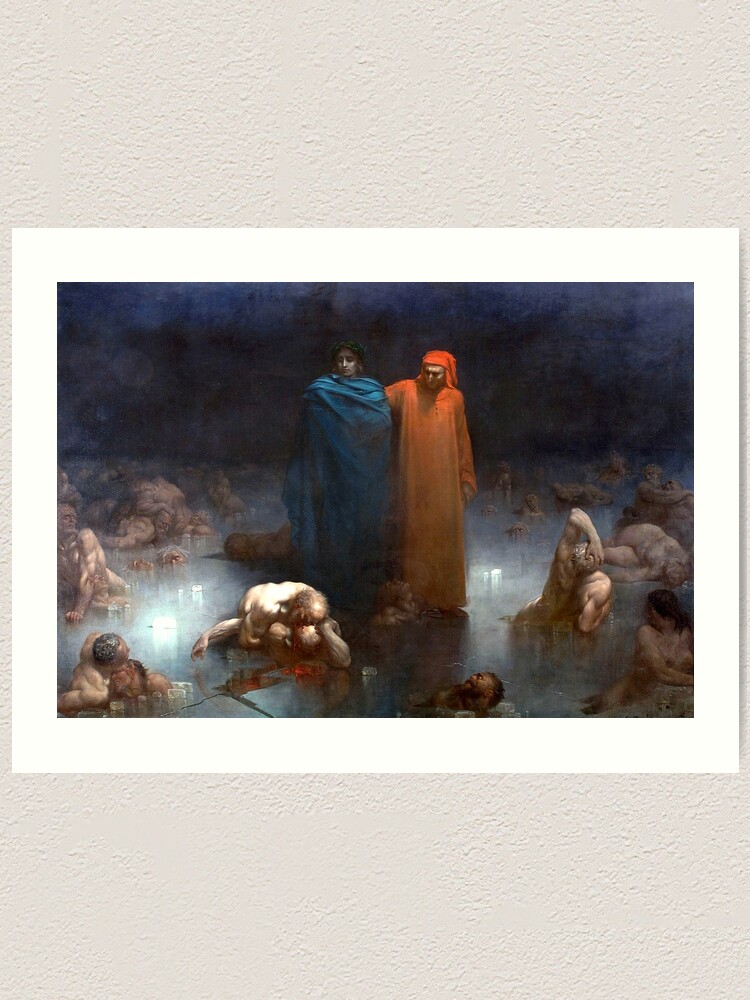 Canto II (2), Virgil and Beatrice, Dante's Inferno illustration by