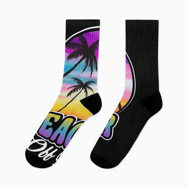Artikelvorschau, Lehrer Off Duty Summer Palm Tree Beach Sunset Groovy T-Shirt entworfen und verkauft von KGN CREATIVITY.