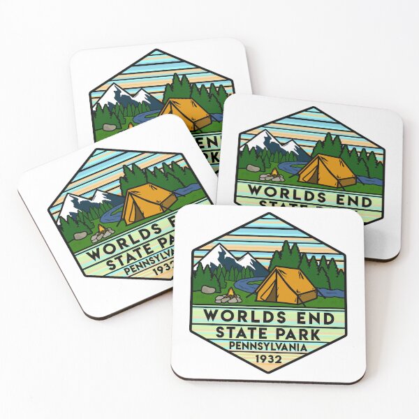 Item preview, Worlds End State Park Pennsylvania Hexagon designed and sold by VanyaKar.