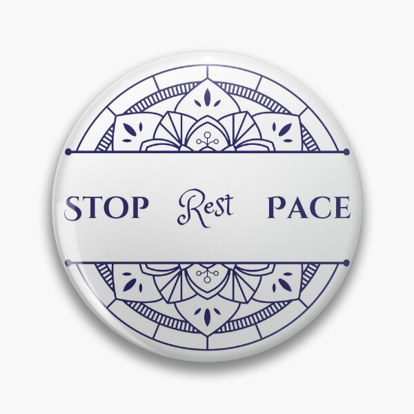 Item preview, Stop Rest Pace -Navy Flower Mandala designed and sold by Gretch21.