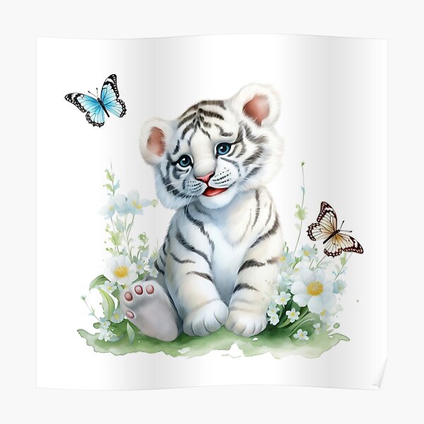 Cute Baby Tiger Sublimation Design