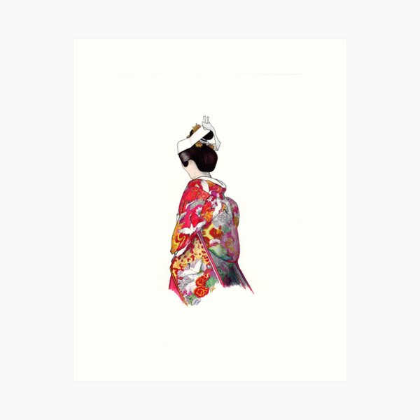 Item preview, Japanese Bride in Red designed and sold by artbyanajay.