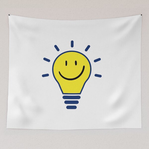 Item preview, light bulb with smiley face designed and sold by BluePlanetStore.