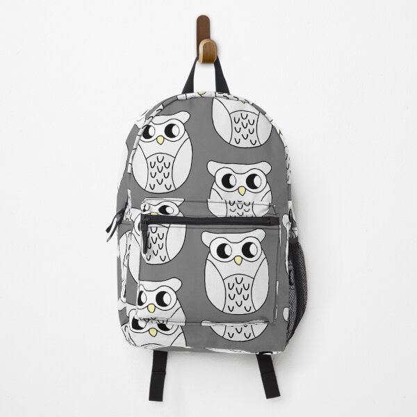 Item preview, Cute grey owl-dark grey background designed and sold by charmednight.
