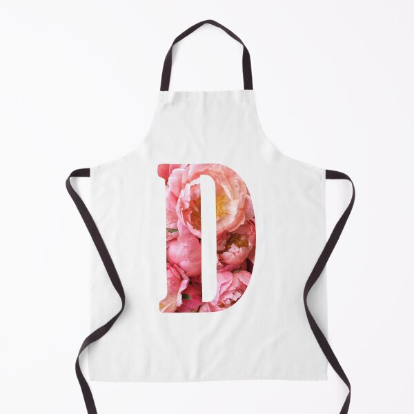 Aperçu de l'œuvre Monogramme botanique D. Dessin détaillé de PEONY CORAL CHARM Sticker créée et vendue par Cici-Chan.
