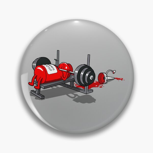 Item preview, Funny Catsup Bench Press Gym Exercise Workout Food Cartoon designed and sold by BoggsNicolasArt.